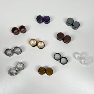 10-Pairs Hot Topic Body Jewelry, "Gauges", Tunnels & Plugs - 1/2 Inch